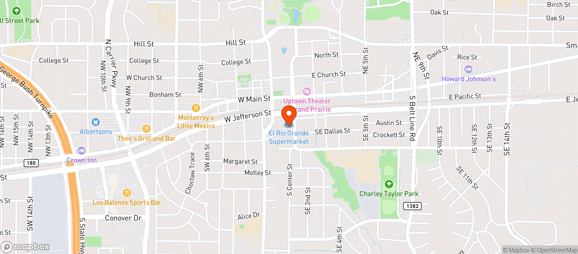 Map showing El Rio Grande Supermercado