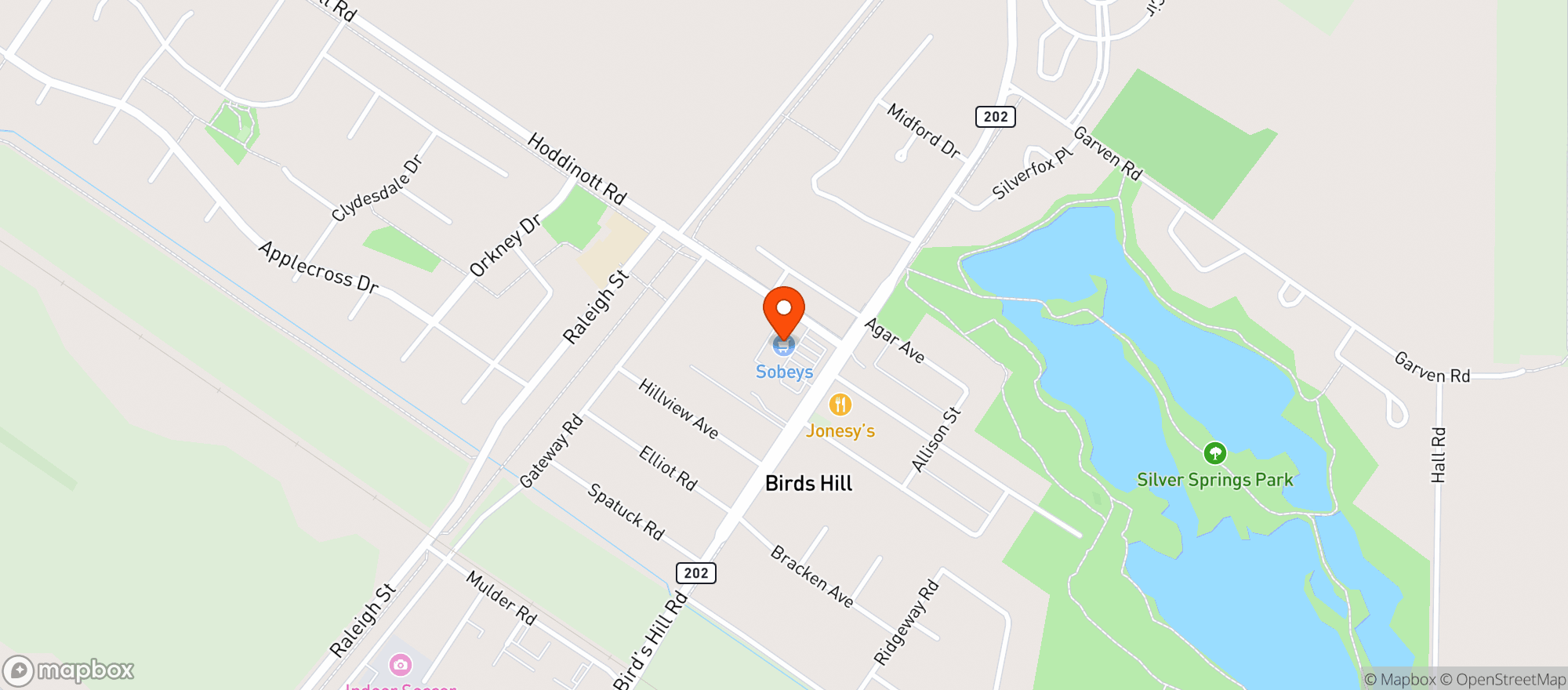 Map showing Sobeys 4988
