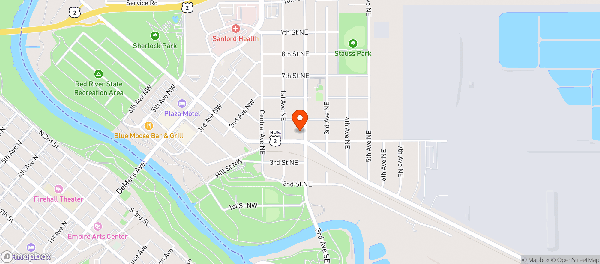 Map showing POPS LIQUOR