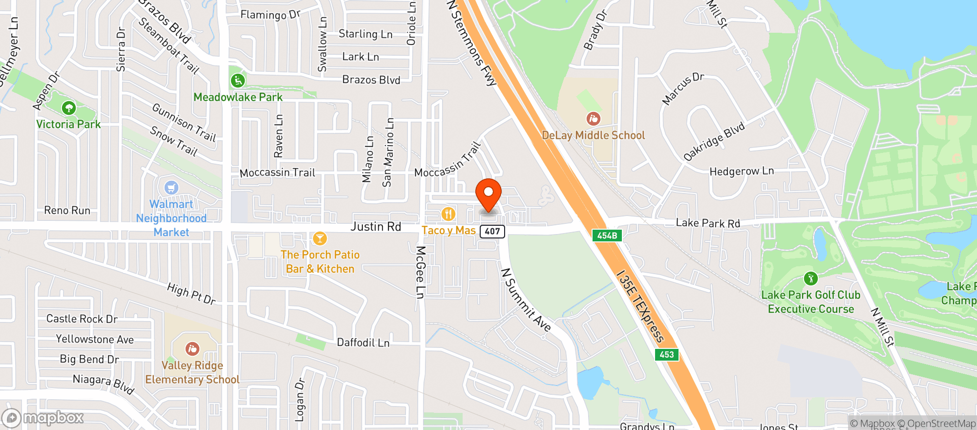 Map showing Quiktrip #942