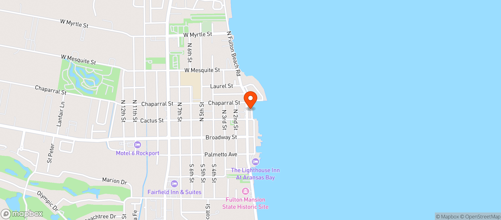 Map showing Moon Dog Restaurant