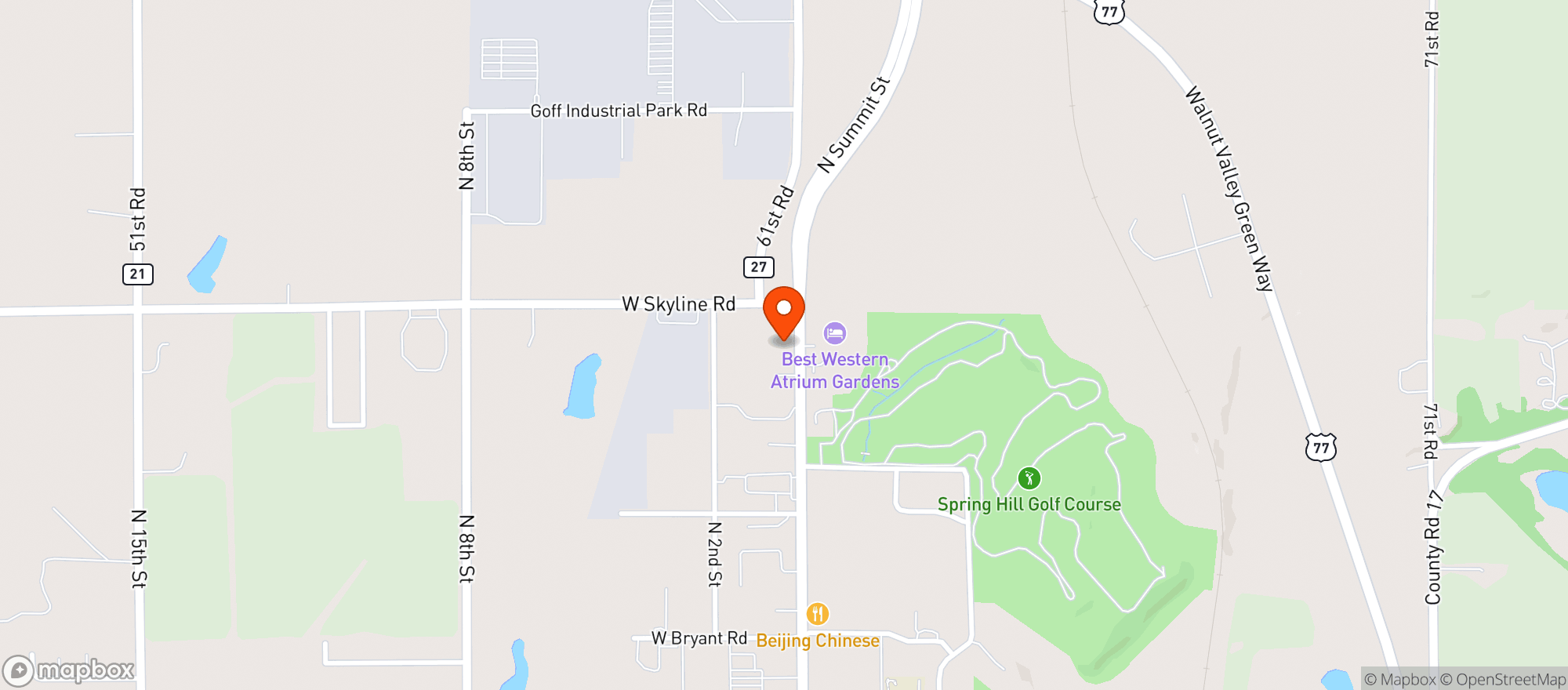 Map showing Patriot Liquor