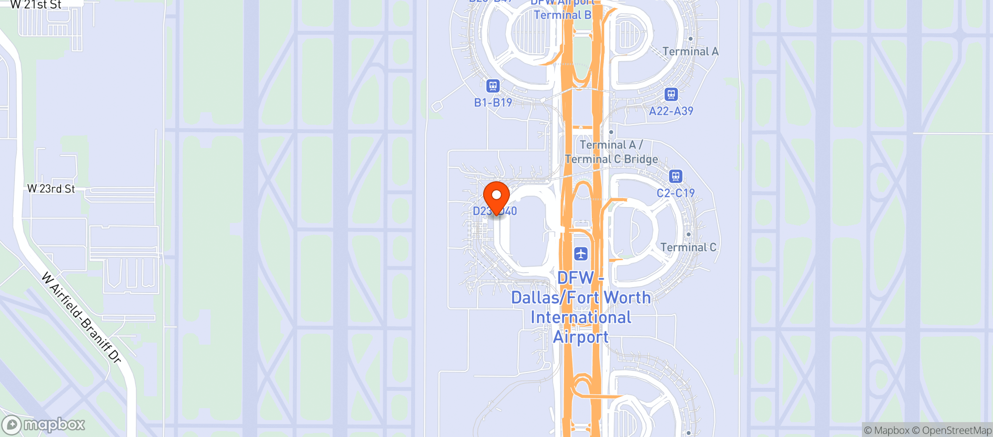 Map showing Decanted