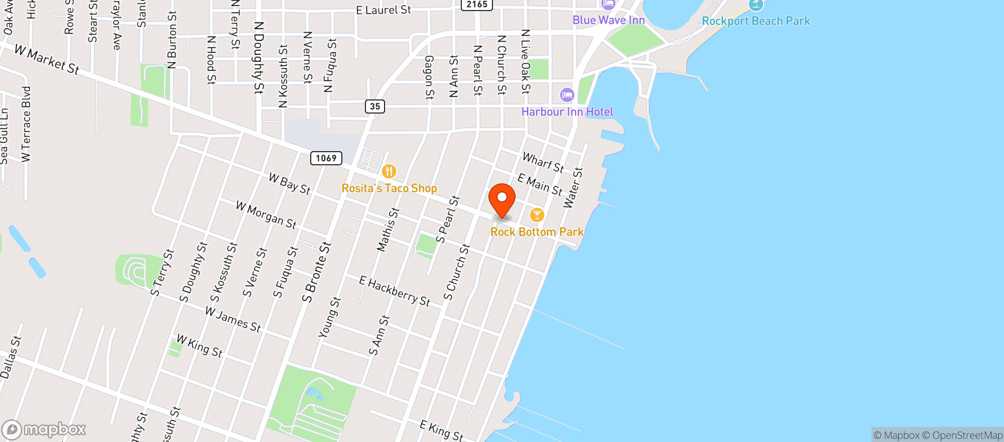 Map showing Spankys Liquor Beer & Wine