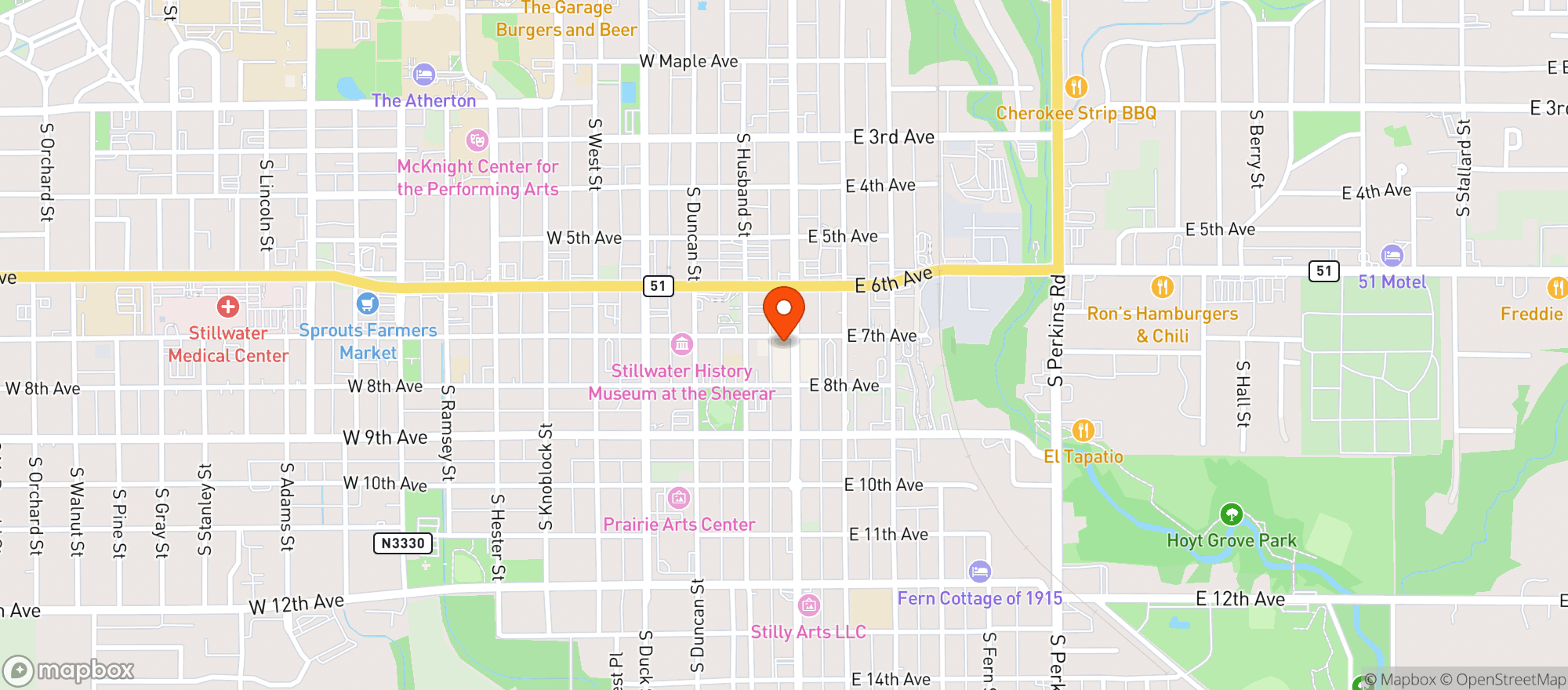 Map showing Finnegan S Fighting Goat