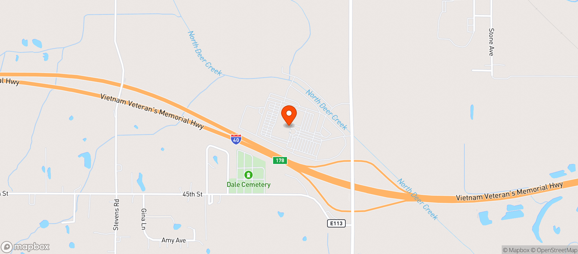 Map showing Firelake Grand Casino
