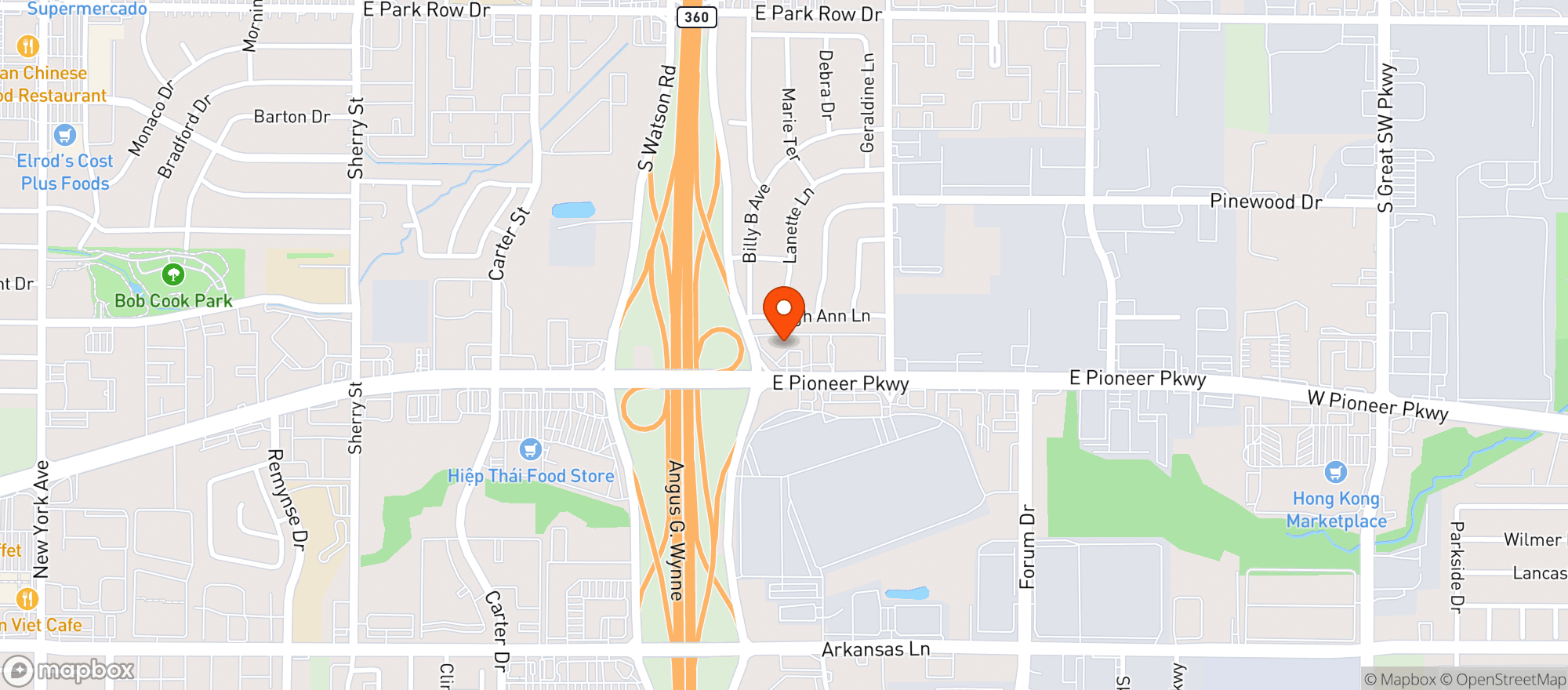 Map showing Liquor Depot Express