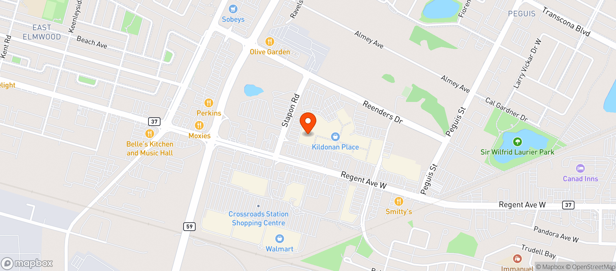 Map showing Save-On-Foods