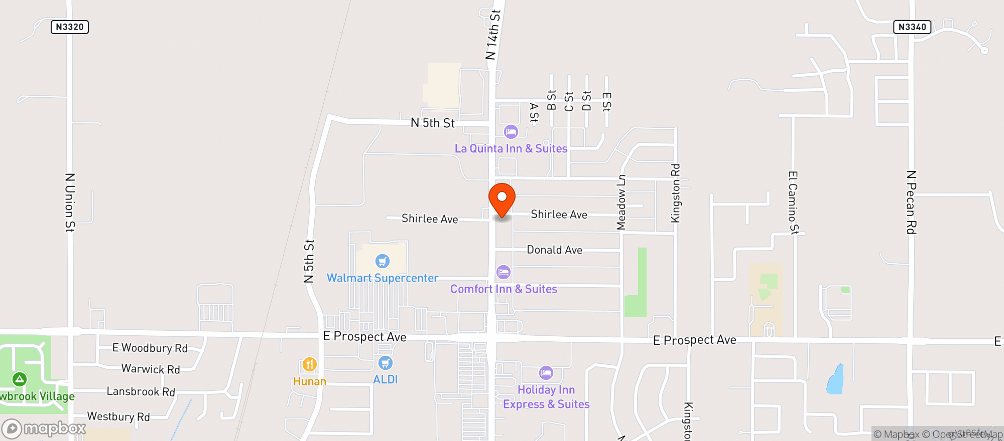 Map showing Old West Liquors