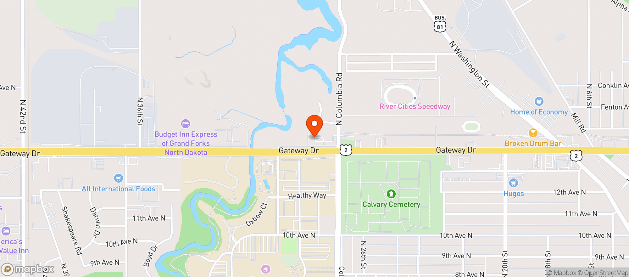 Map showing Happy Harrys Bottle Shops