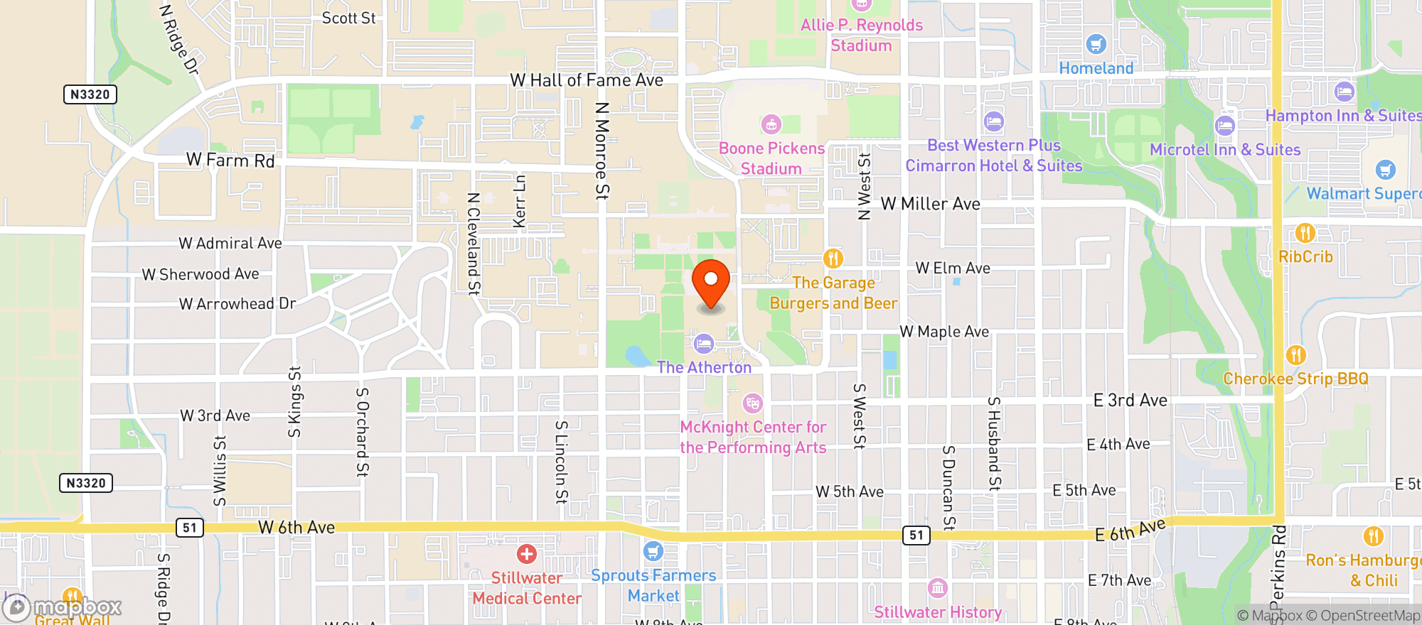Map showing The Ranchers Club