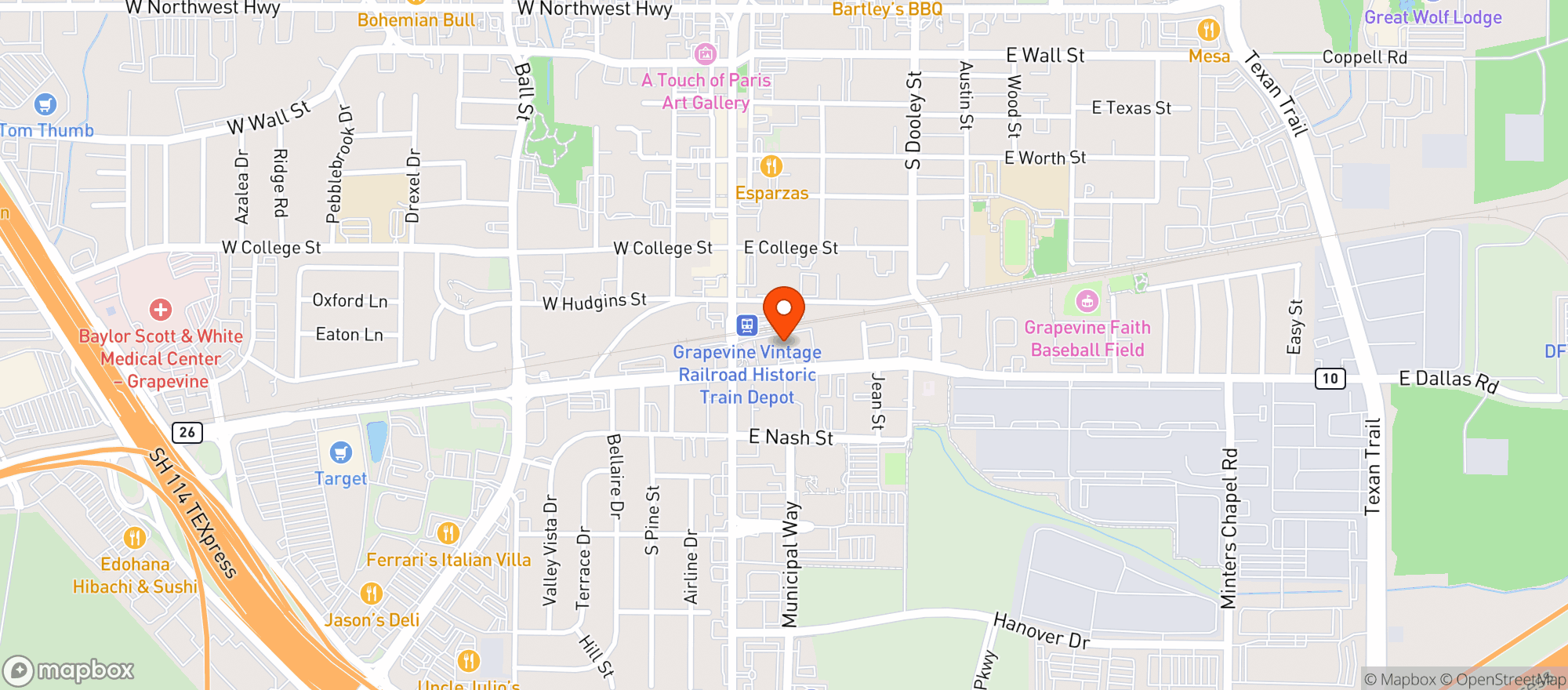 Map showing Hotel Vin