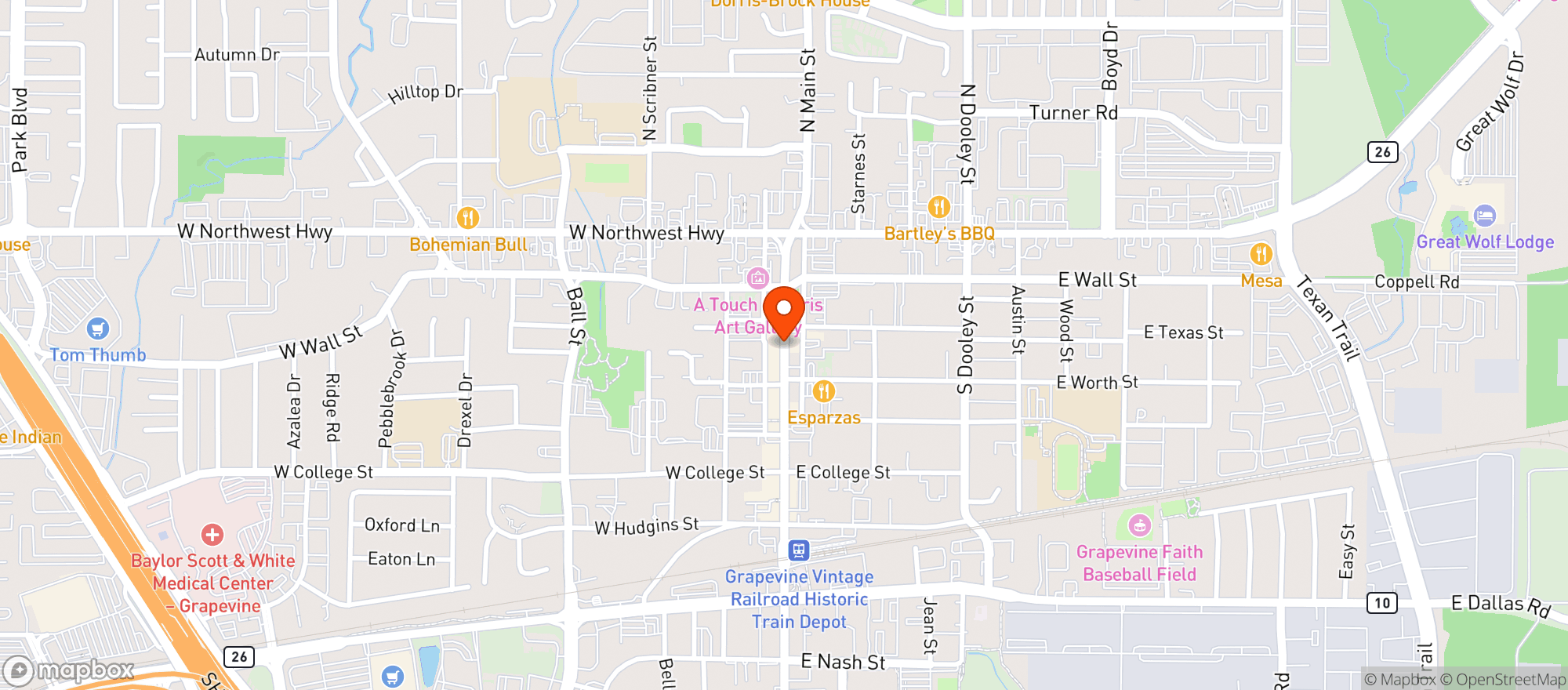 Map showing Main Street Bread Baking