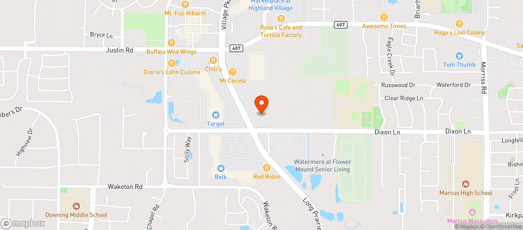 Map showing Vaughns Pizzeria & Draughthouse