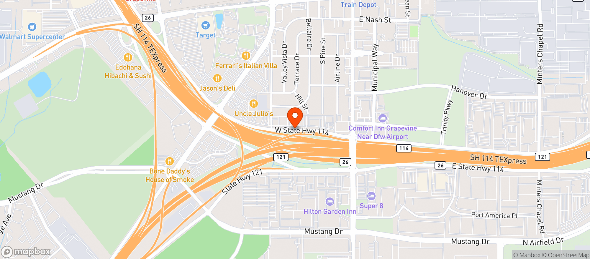 Map showing Rock & Brews