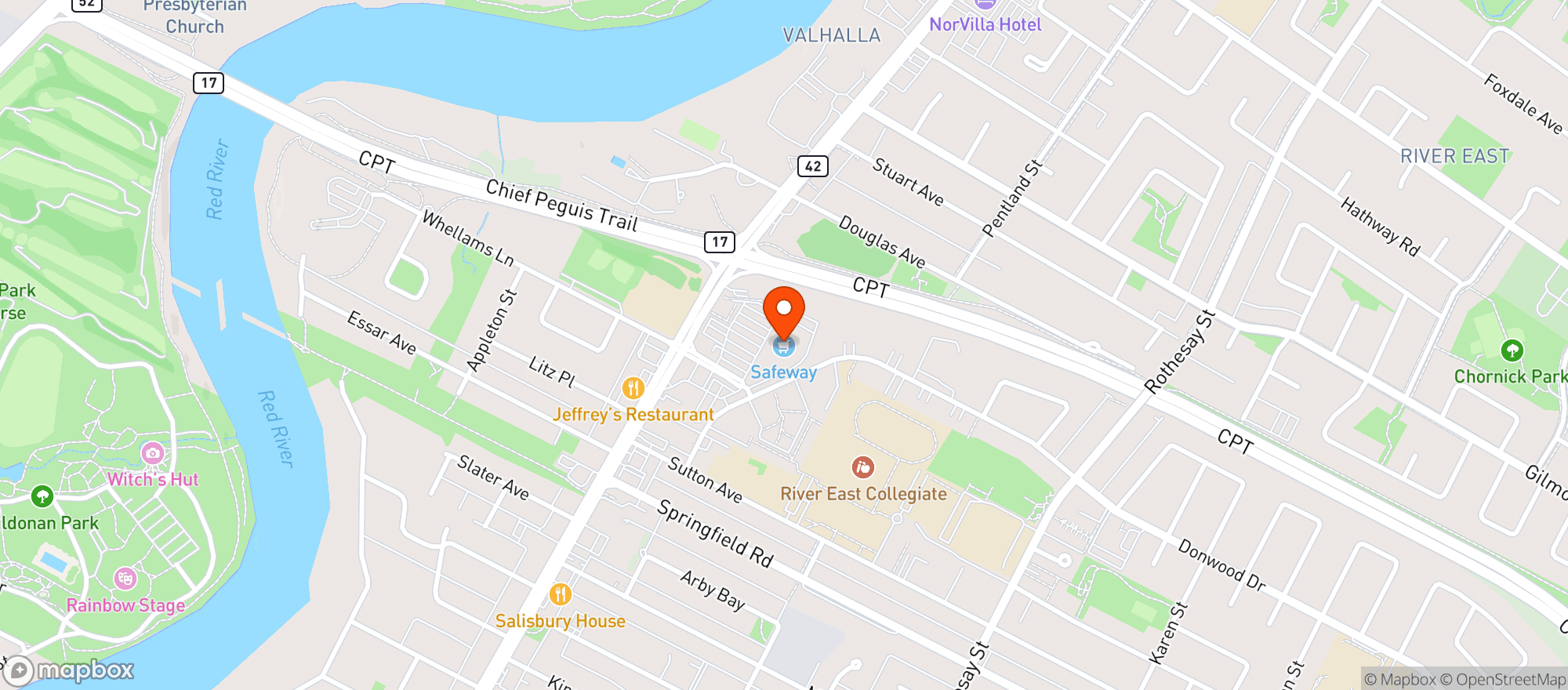 Map showing Safeway 4821