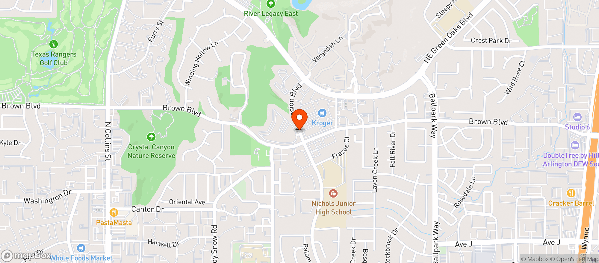 Map showing Kroger Store