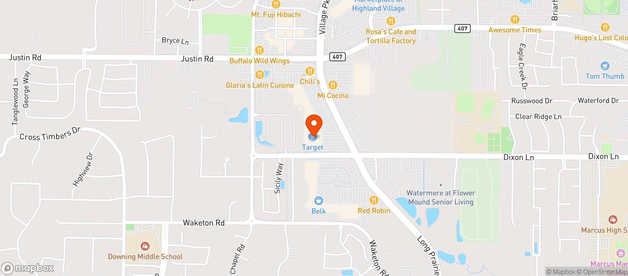 Map showing TARGET