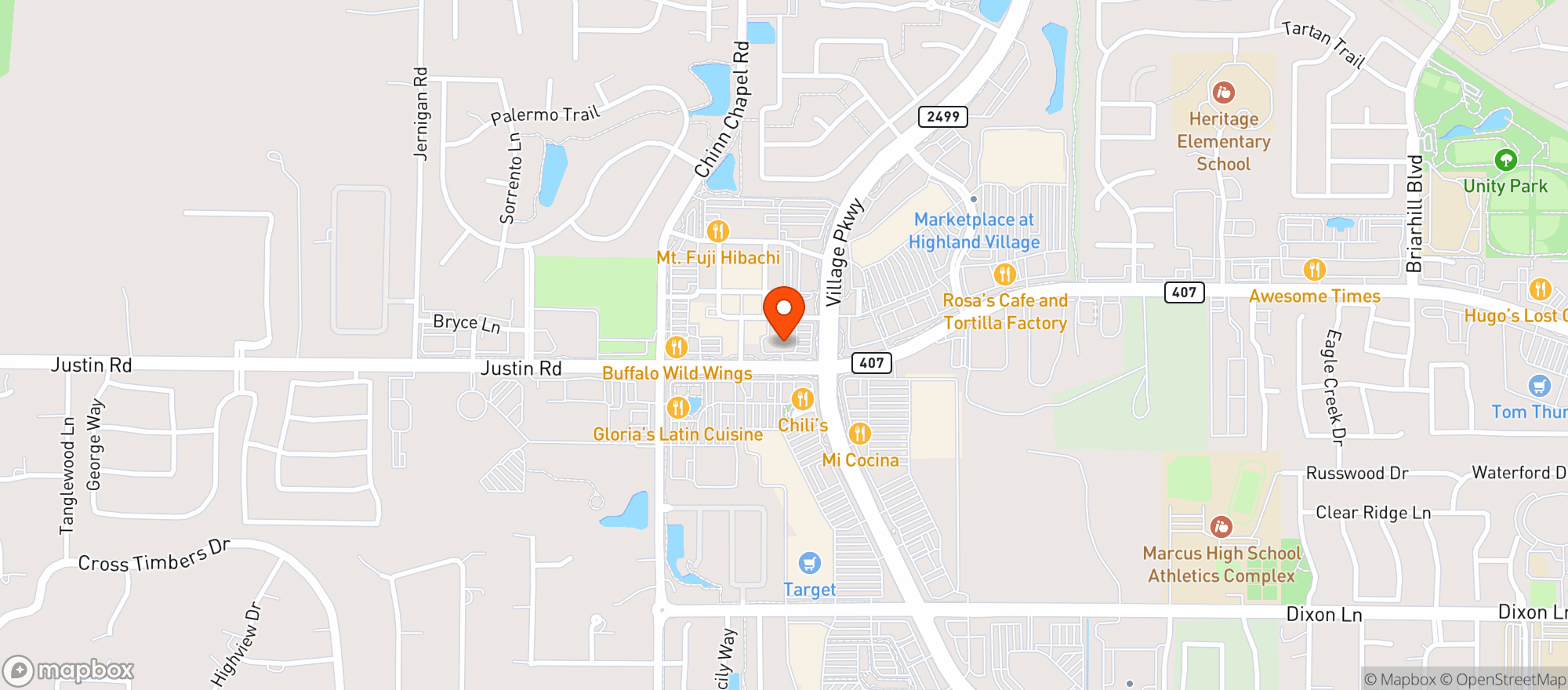 Map showing Whole Foods Market | Highland Village