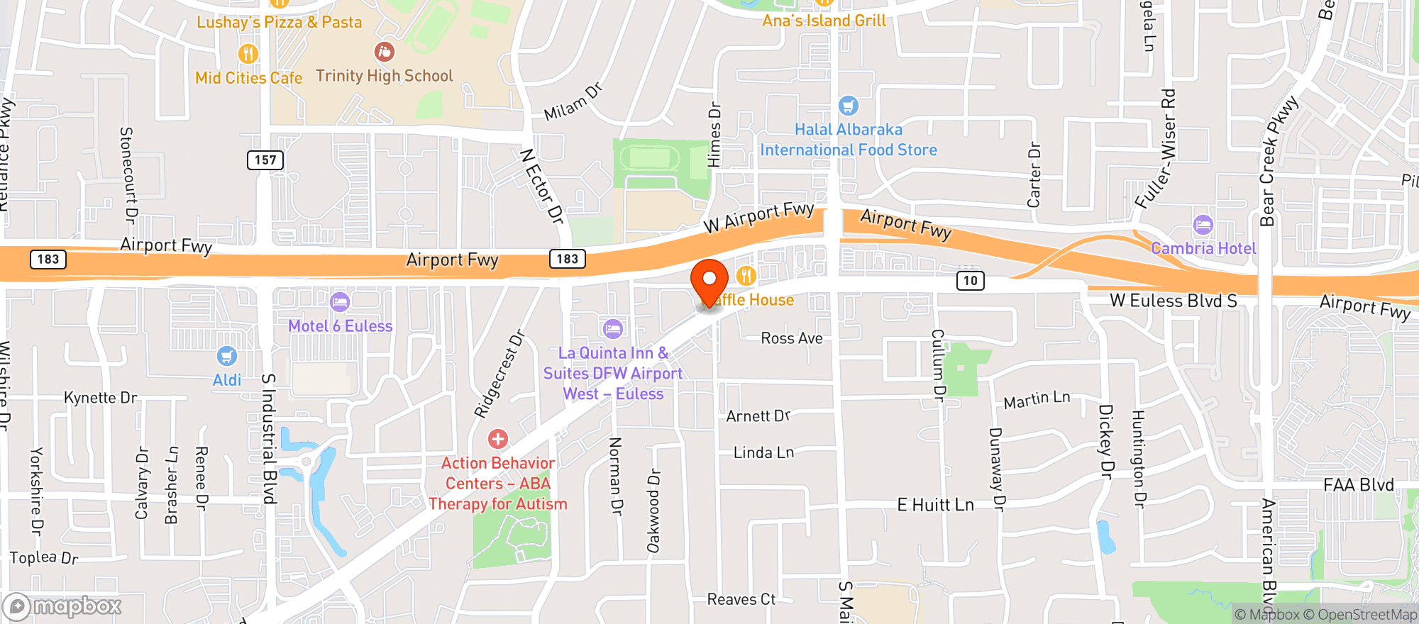 Map showing Raceway