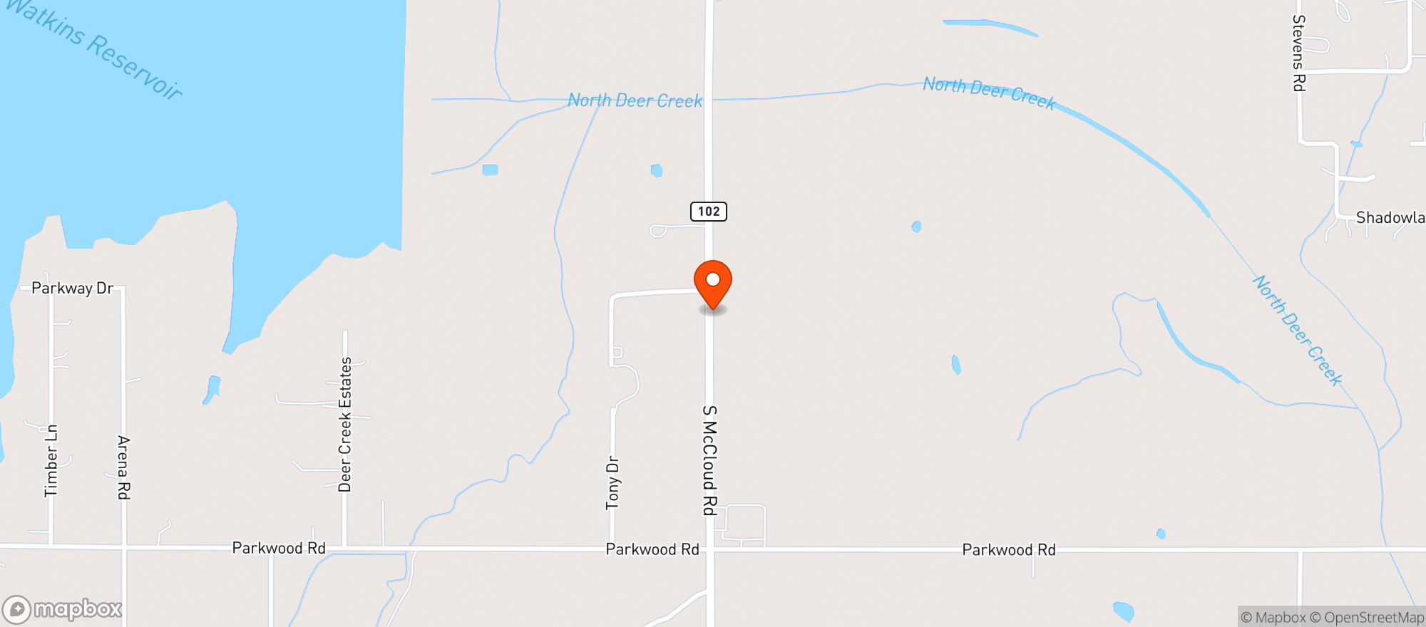 Map showing Firelake Express Grocery