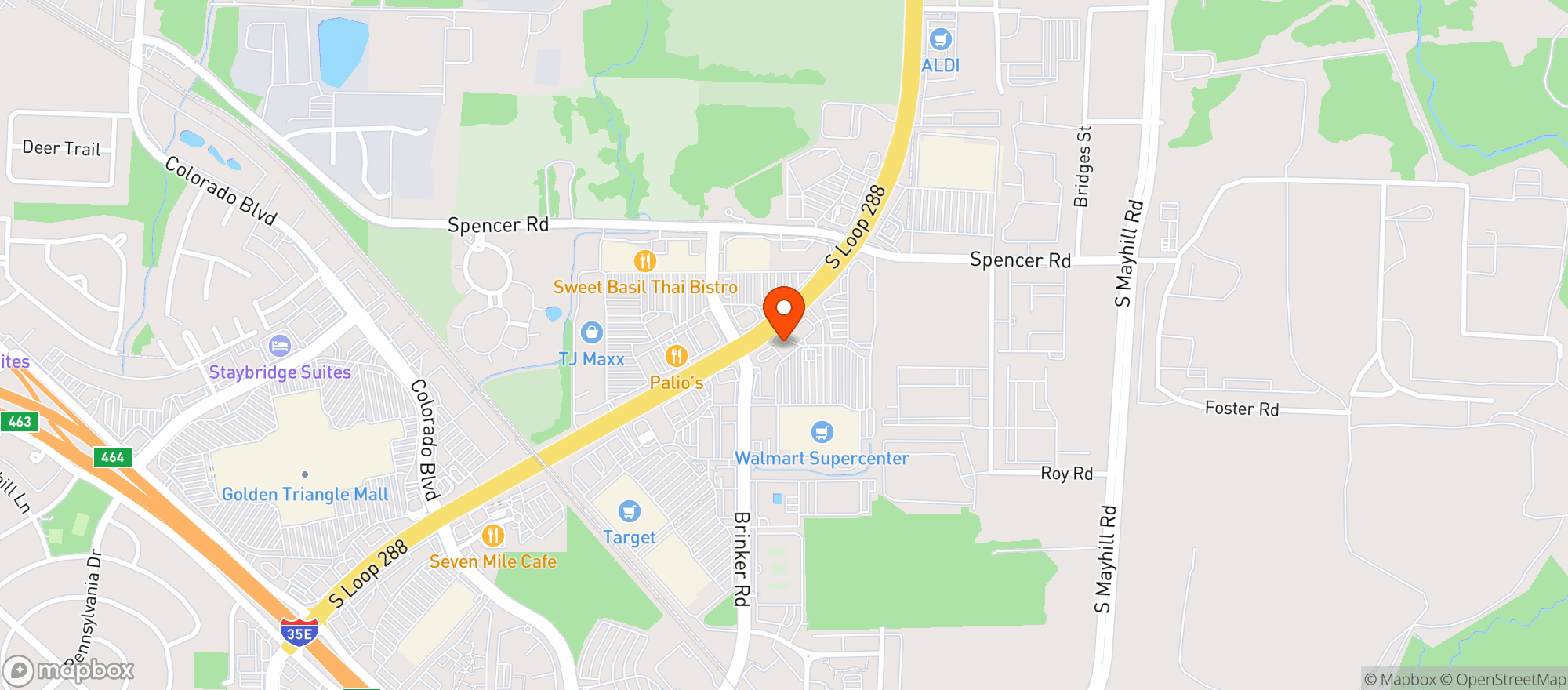 Map showing Vitamin Shoppe - Denton