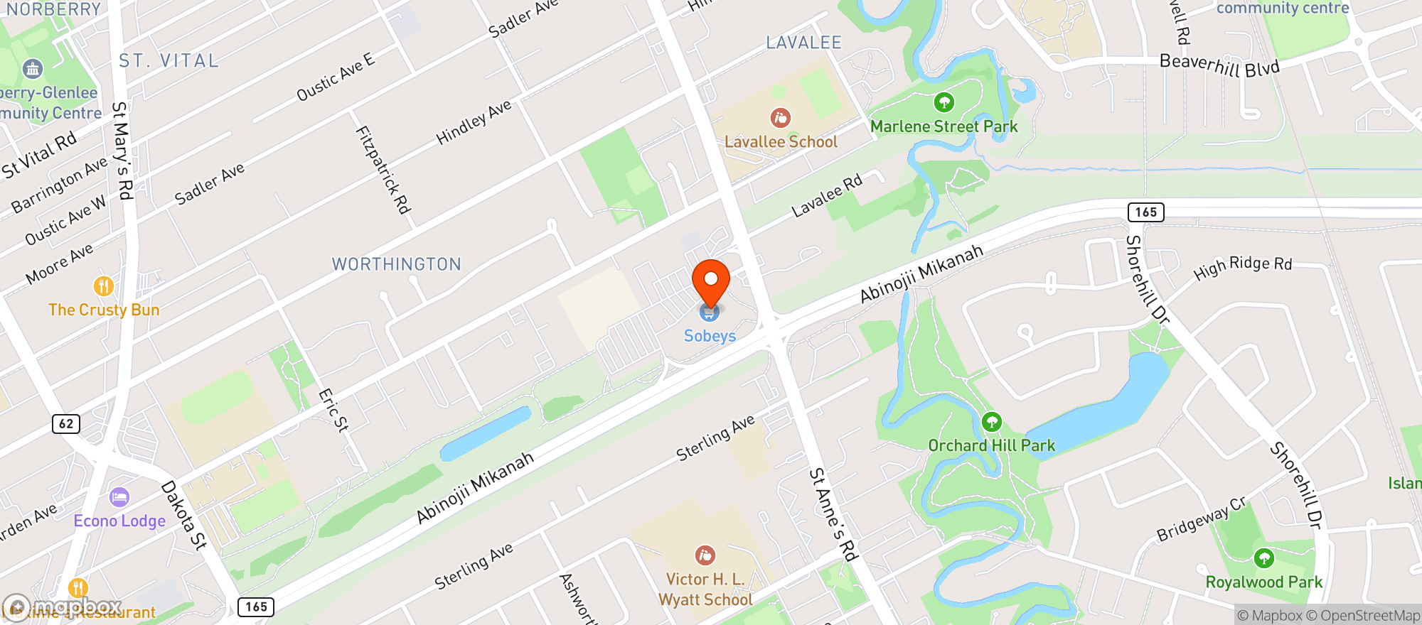 Map showing Sobeys