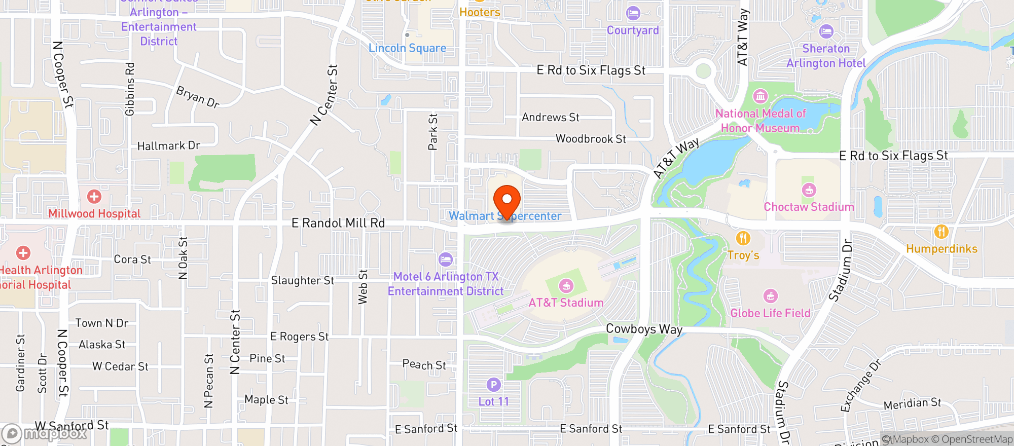 Map showing Walmart Supercenter