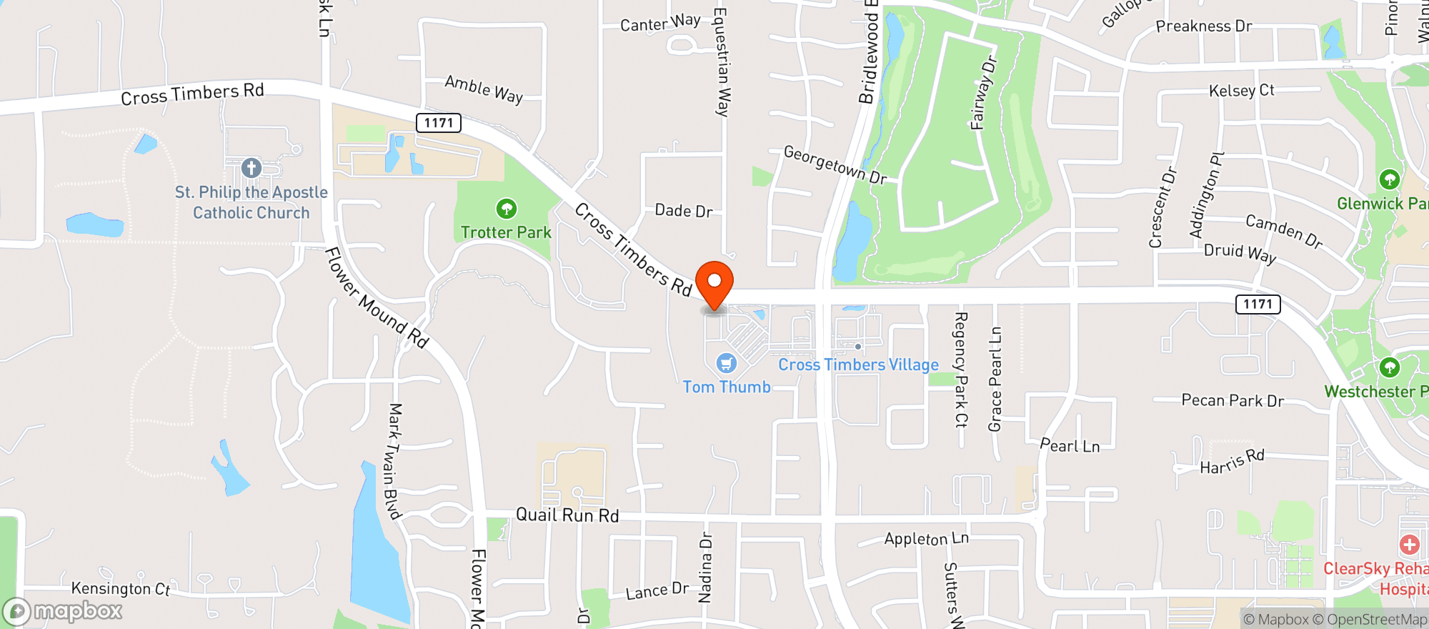 Map showing Tom Thumb Food & Pharmacy