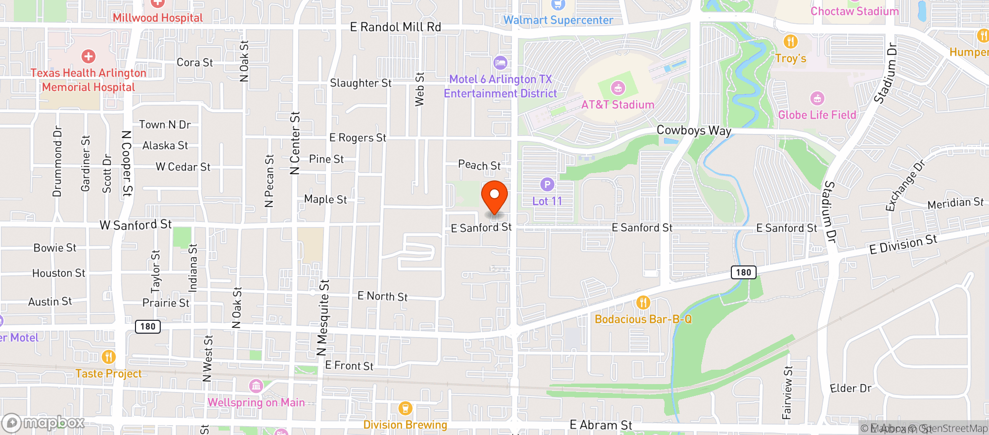 Map showing Monterrey Market