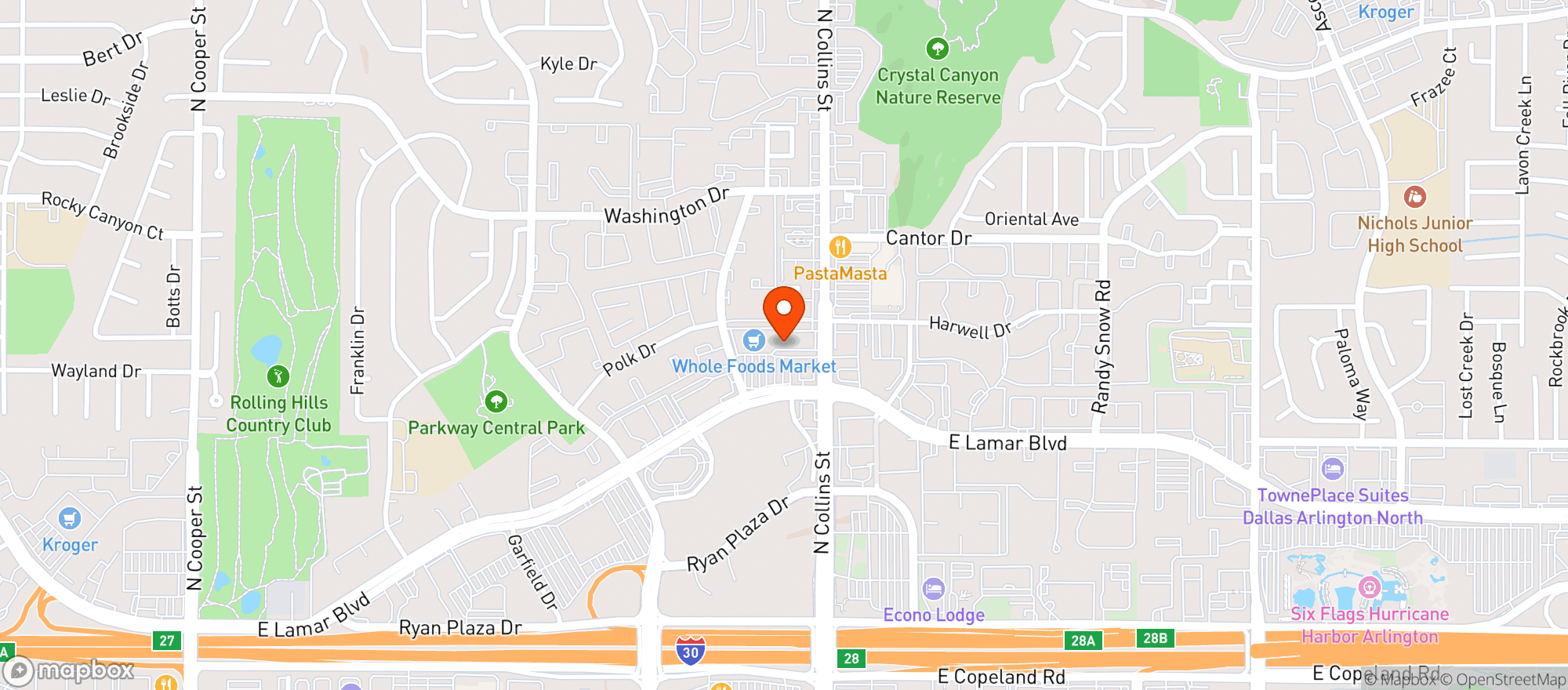 Map showing Whole Foods Market
