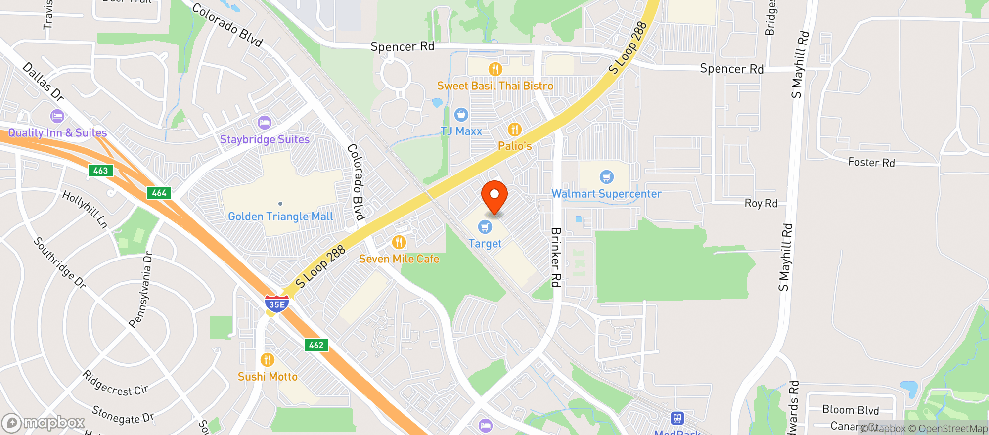 Map showing Target