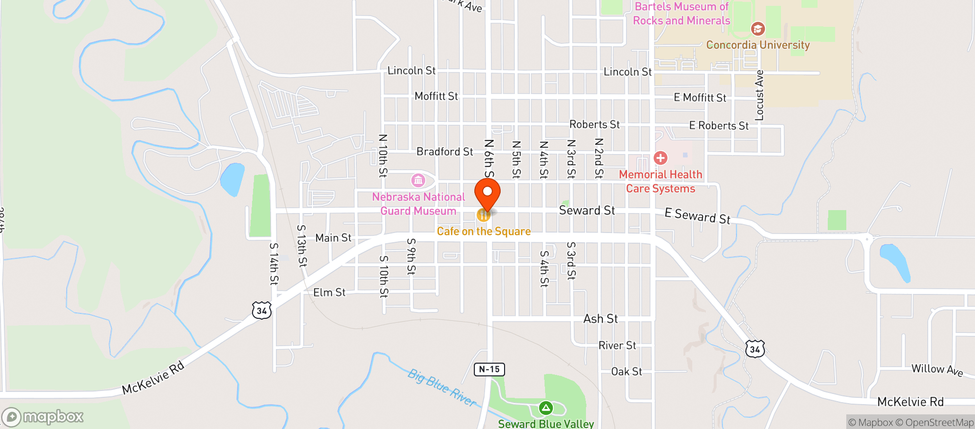 Map showing Generation V - Seward