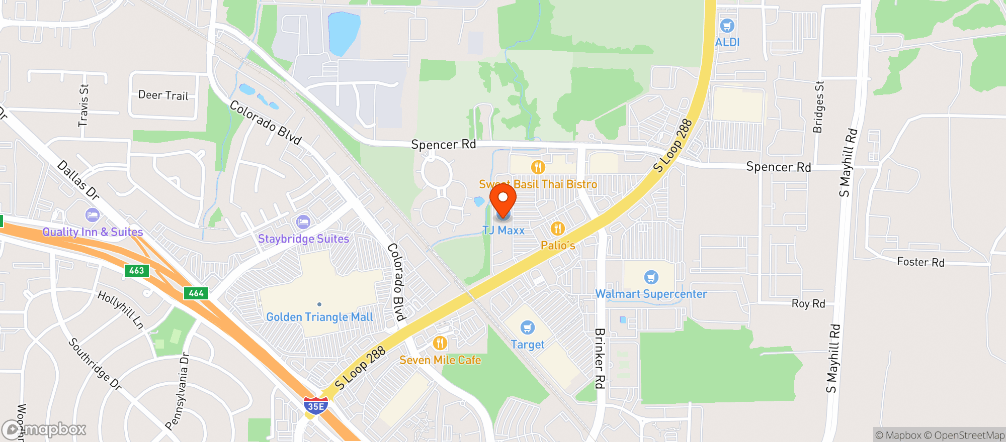 Map showing Total Wine & More - Denton