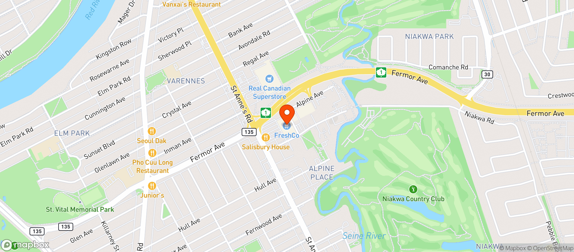 Map showing Freshco
