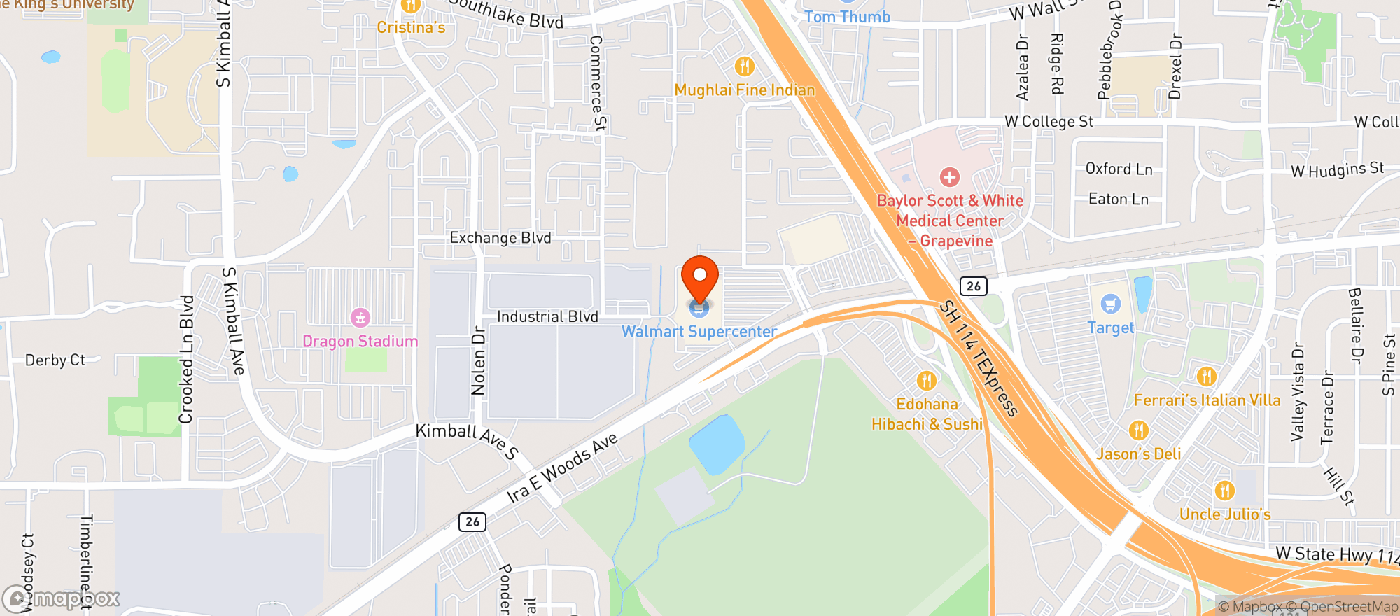 Map showing Walmart Supercenter