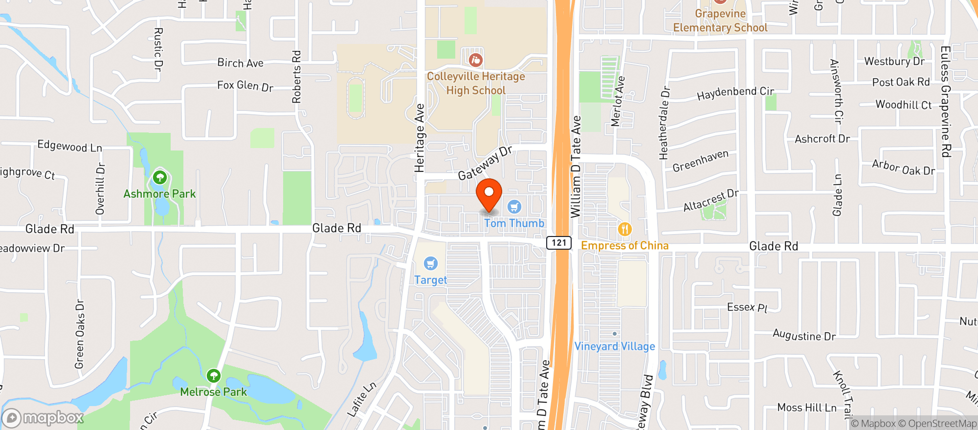 Map showing Copy and Ship HQ