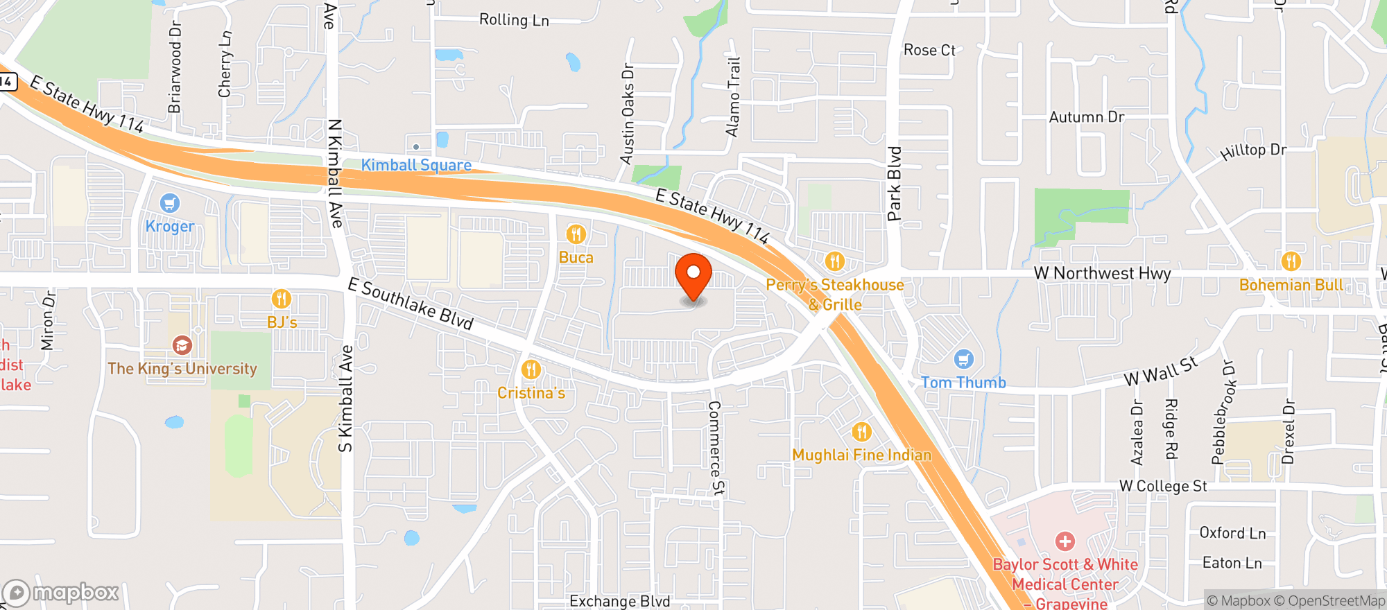 Map showing World Market Southlake