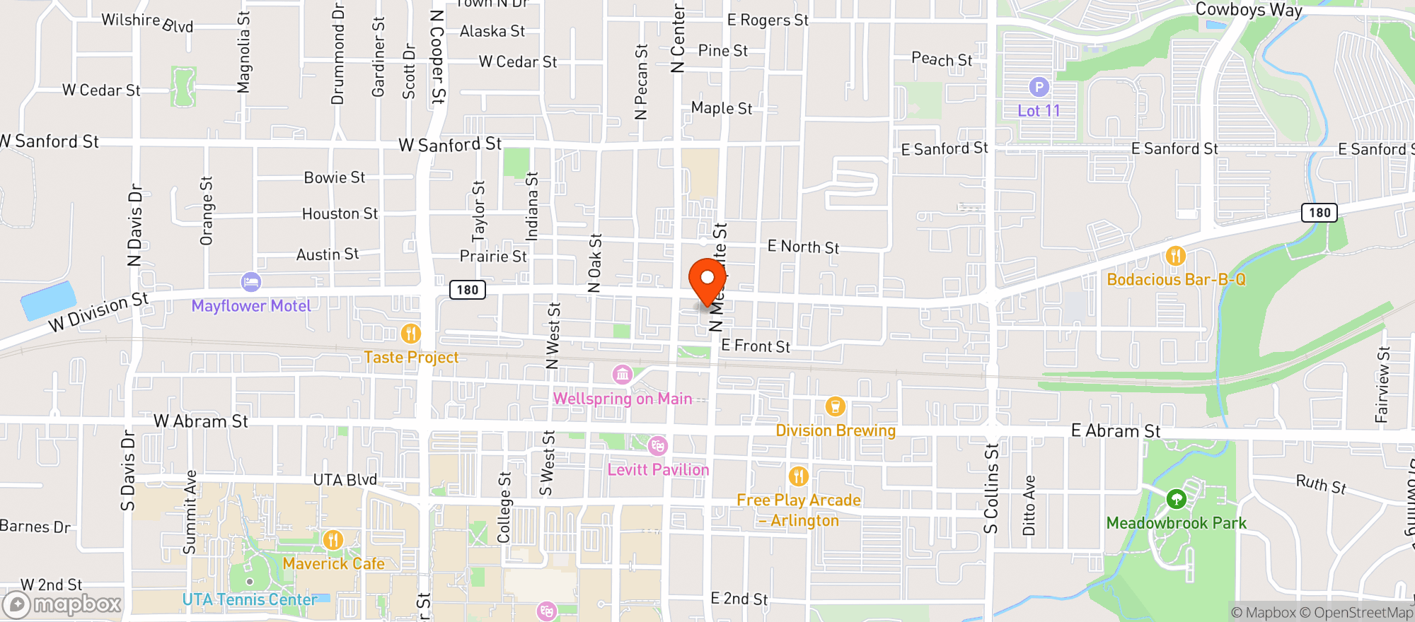 Map showing On Tap