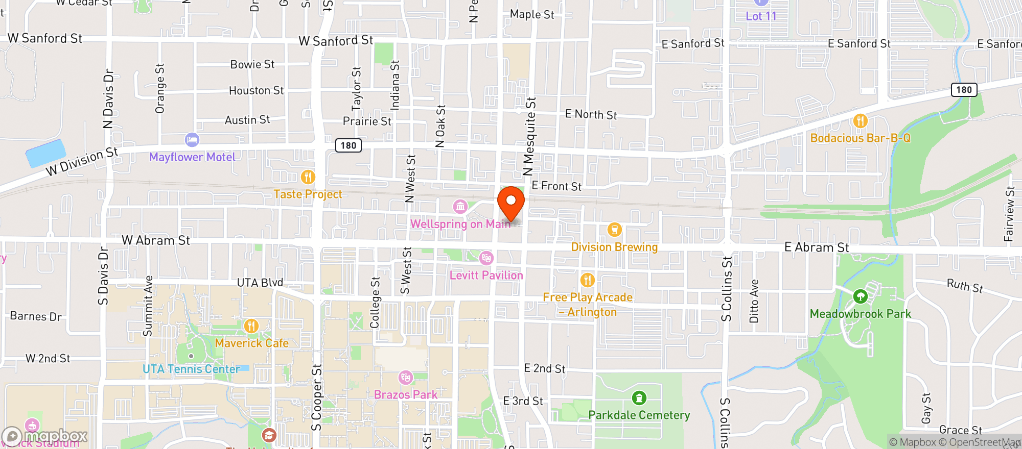 Map showing Ann's Health Food Center