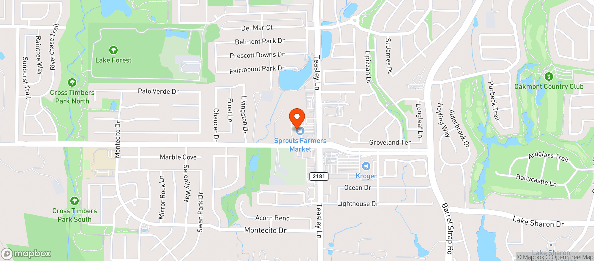 Map showing Sprouts Farmers Market