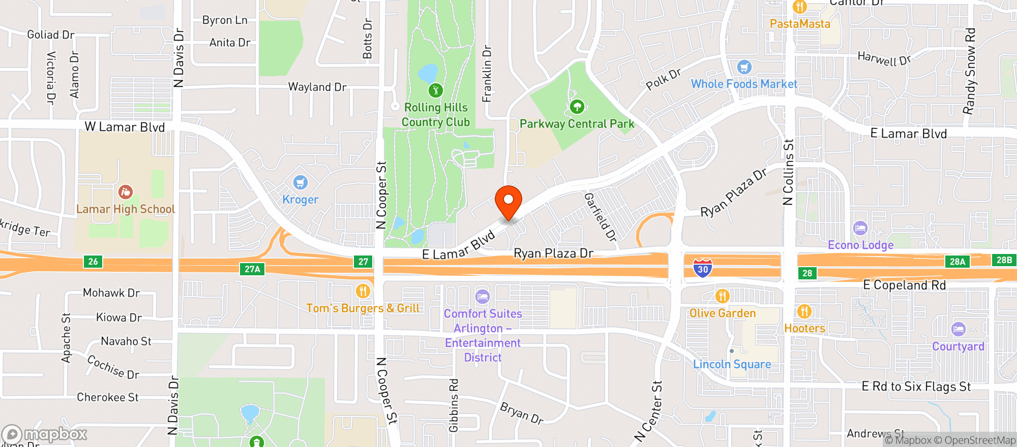 Map showing Arlington Liquor