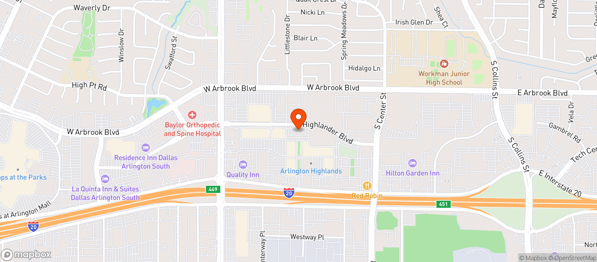 Map showing Studio Movie Grill