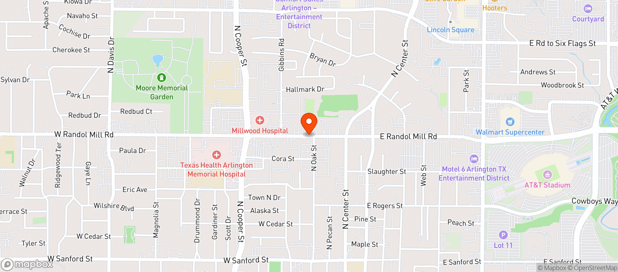 Map showing Kwick Food Store