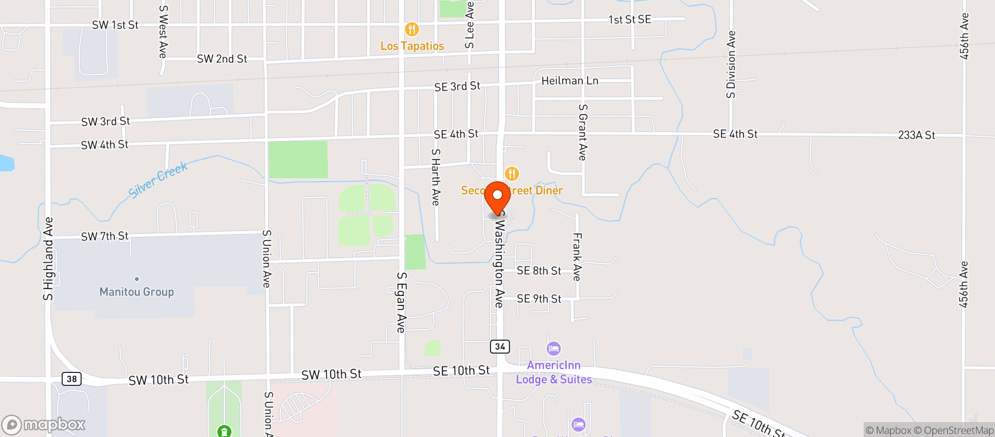 Map showing Lewis Drug