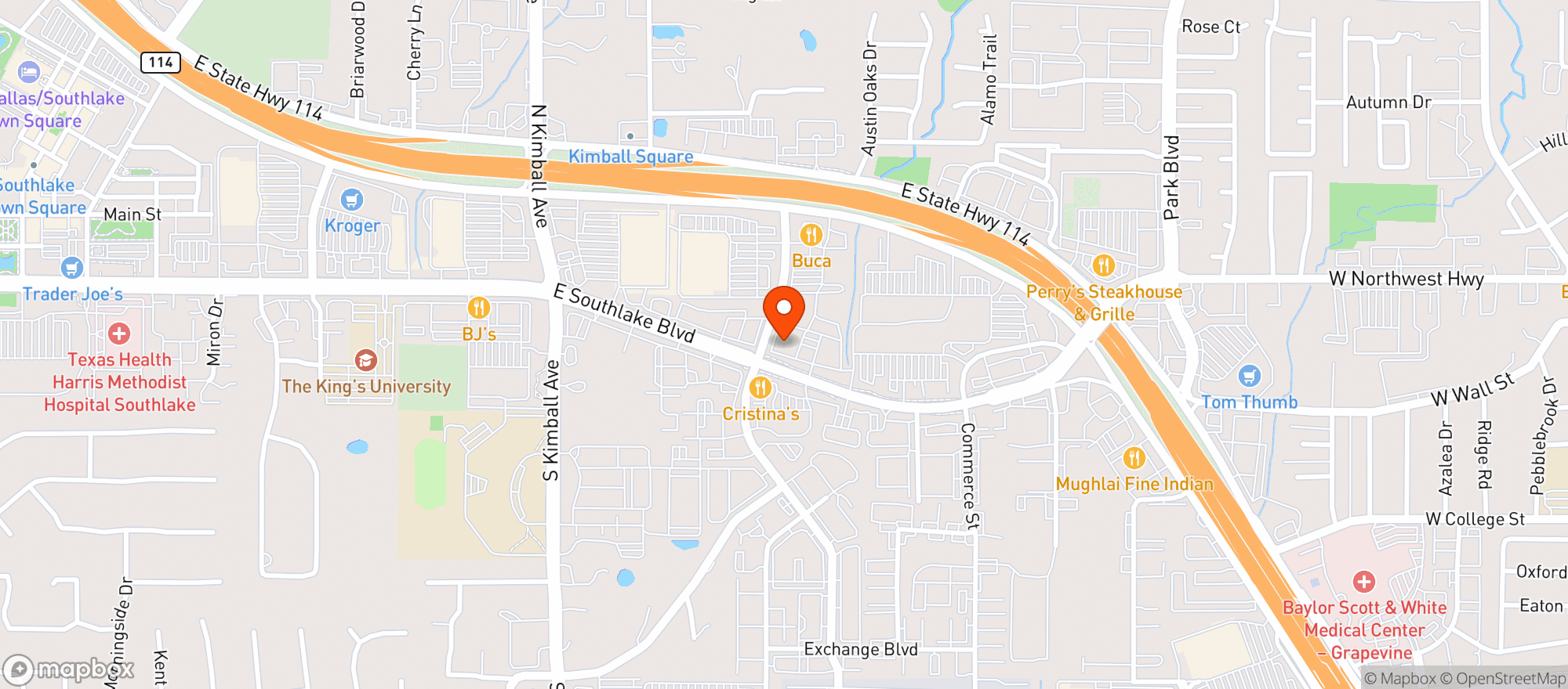 Map showing Wildwood American Grille