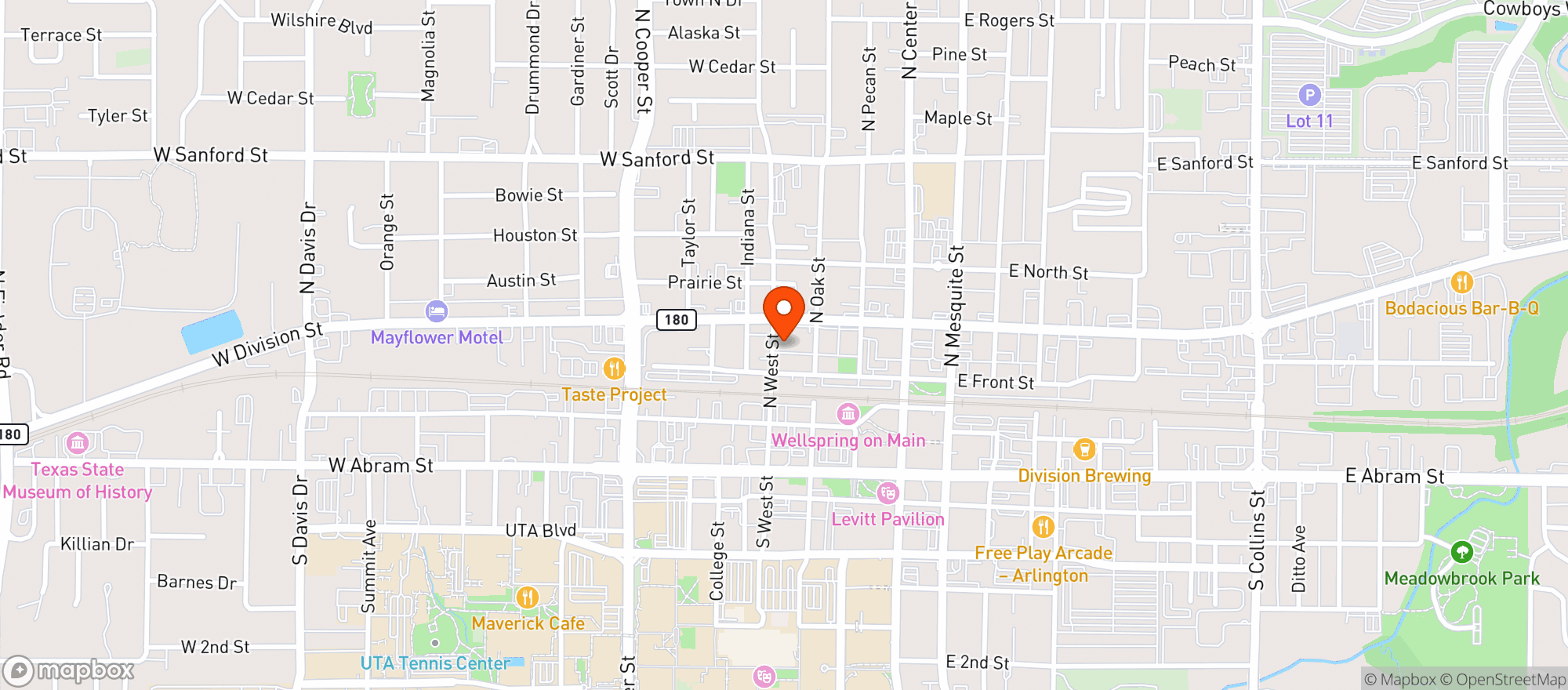 Map showing Binions Ice House