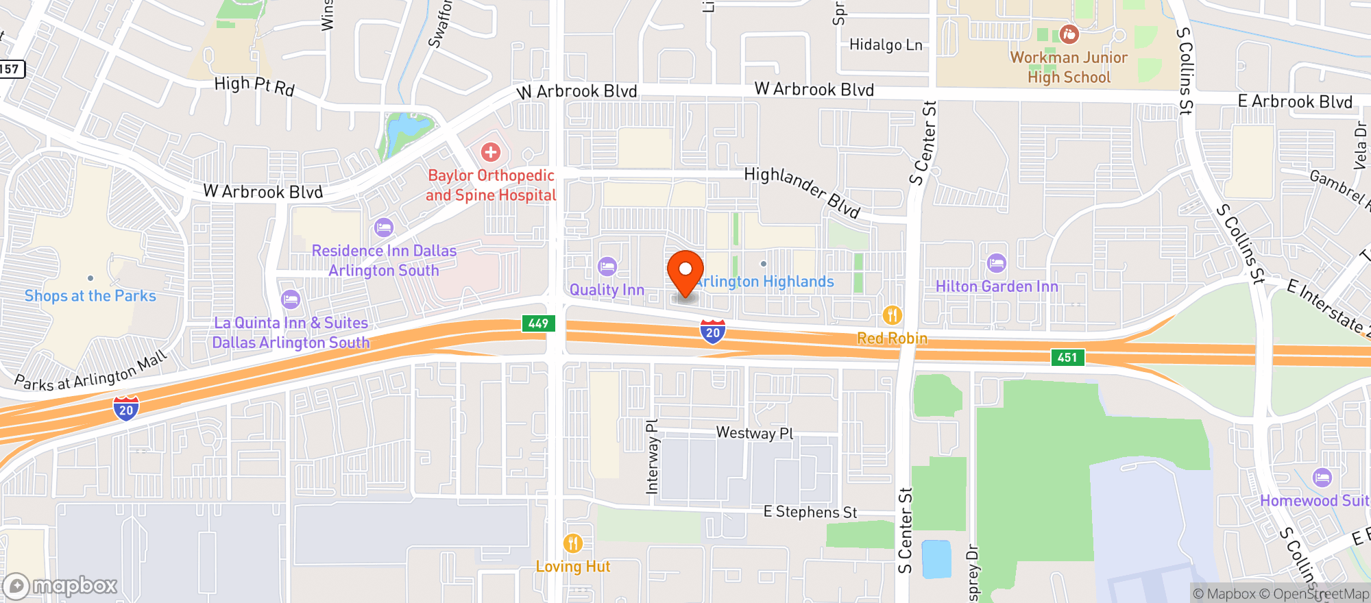 Map showing Bjs Restaurant & Brewhouse