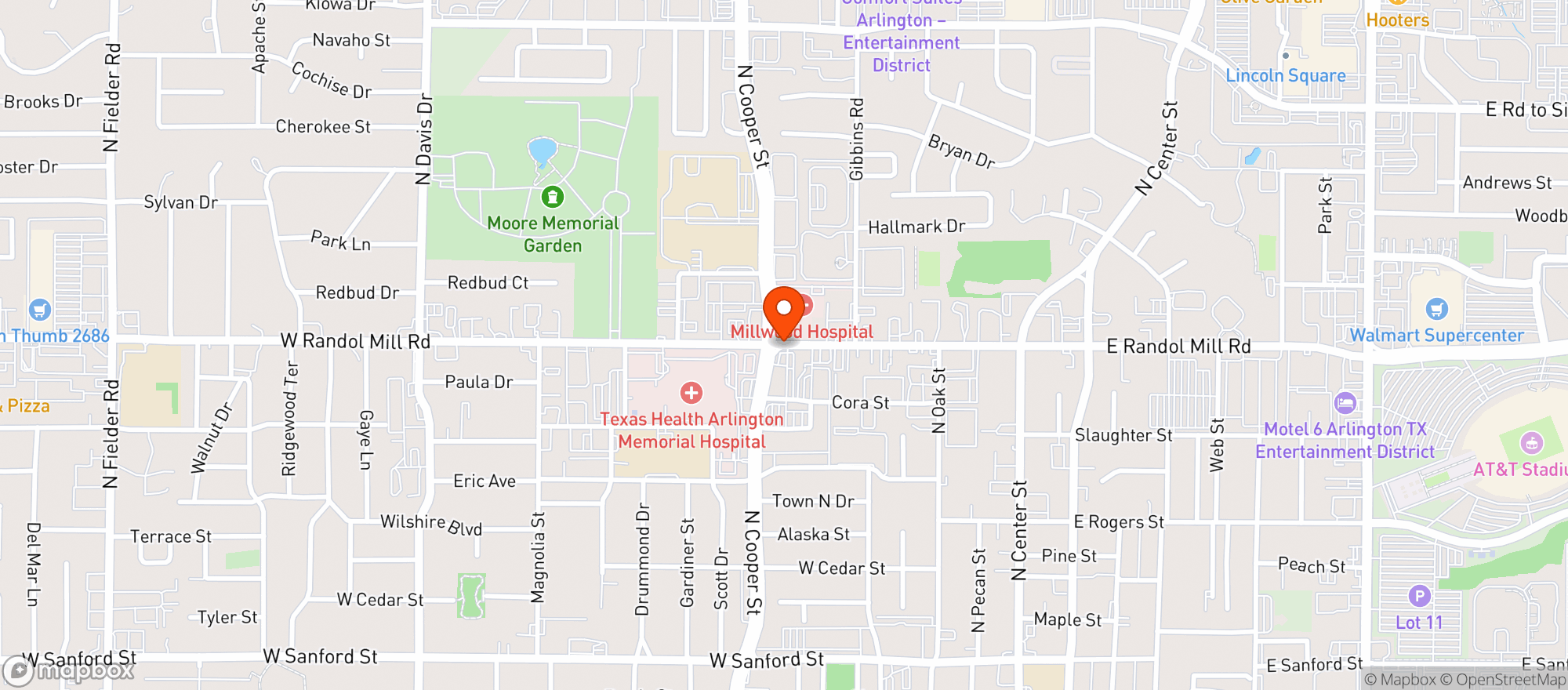 Map showing Smart Mart