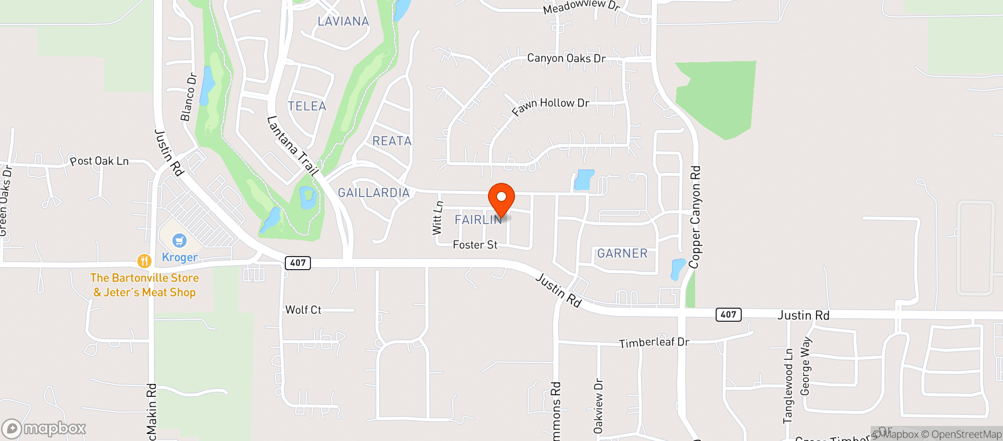 Map showing Lantana Hemp Haus